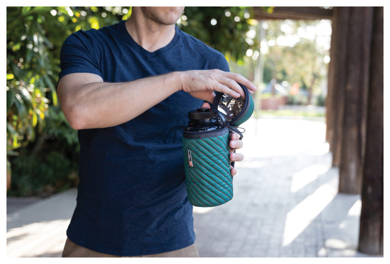 Load image into Gallery viewer, Nalgene 32oz Insulated Water Bottle with Teal Sleeve - Stay Hydrated in Style!