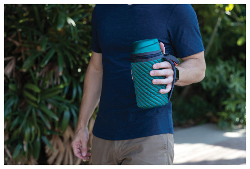 Load image into Gallery viewer, Nalgene 32oz Insulated Water Bottle with Teal Sleeve - Stay Hydrated in Style!