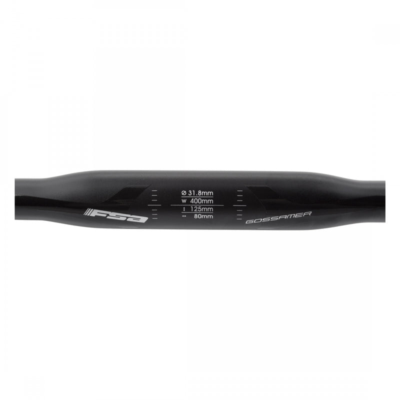 Load image into Gallery viewer, FSA (FSA) Gossamer Compact Drop Handlebar 31.8mm Clamp 40cm Black Aluminum