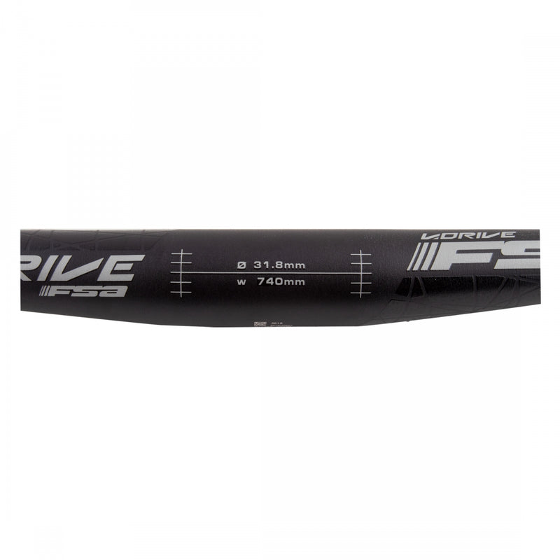 Load image into Gallery viewer, Full Speed Ahead VDrive Flat Handlebars Black 31.8 740mm Backsweep 8° Alloy
