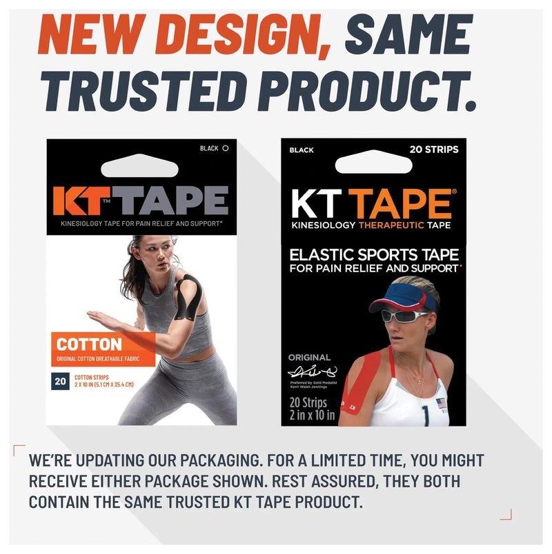 Load image into Gallery viewer, Kt Tape Kt Tape Kt Tape Pre-cut Black Braces, Wraps & Tape