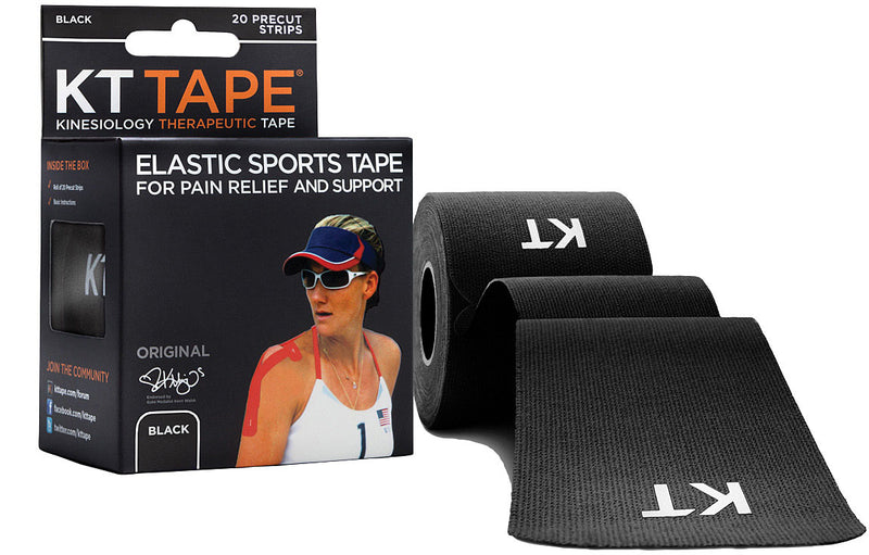 Load image into Gallery viewer, Kt Tape Kt Tape Kt Tape Pre-cut Black Braces, Wraps & Tape