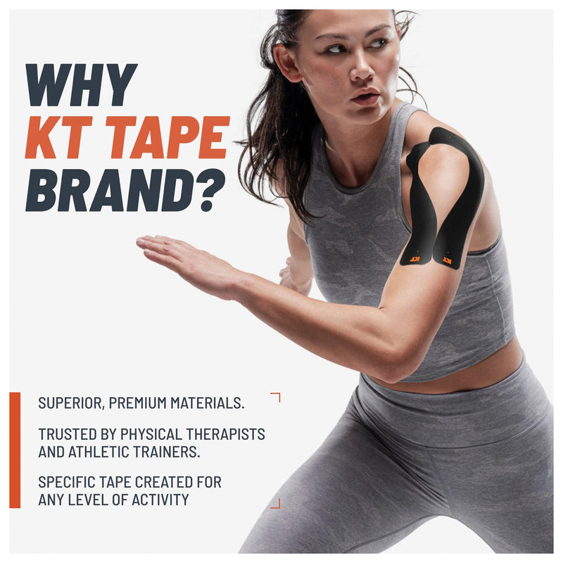 Load image into Gallery viewer, Kt Tape Kt Tape Kt Tape Pre-cut Black Braces, Wraps & Tape