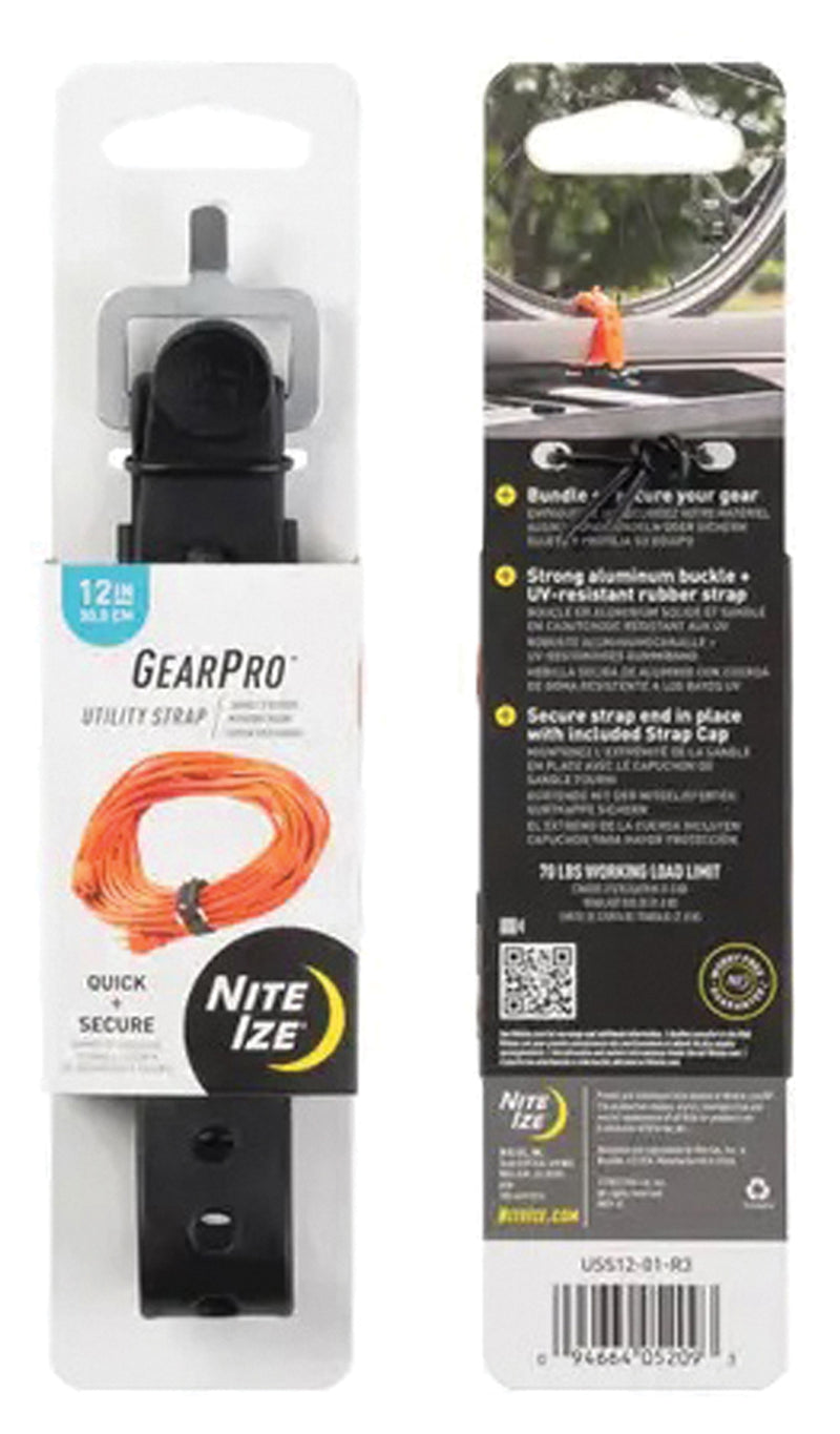 Load image into Gallery viewer, Nite Ize GearPro Utility Strap Adjustable Black 18in x 23mm
