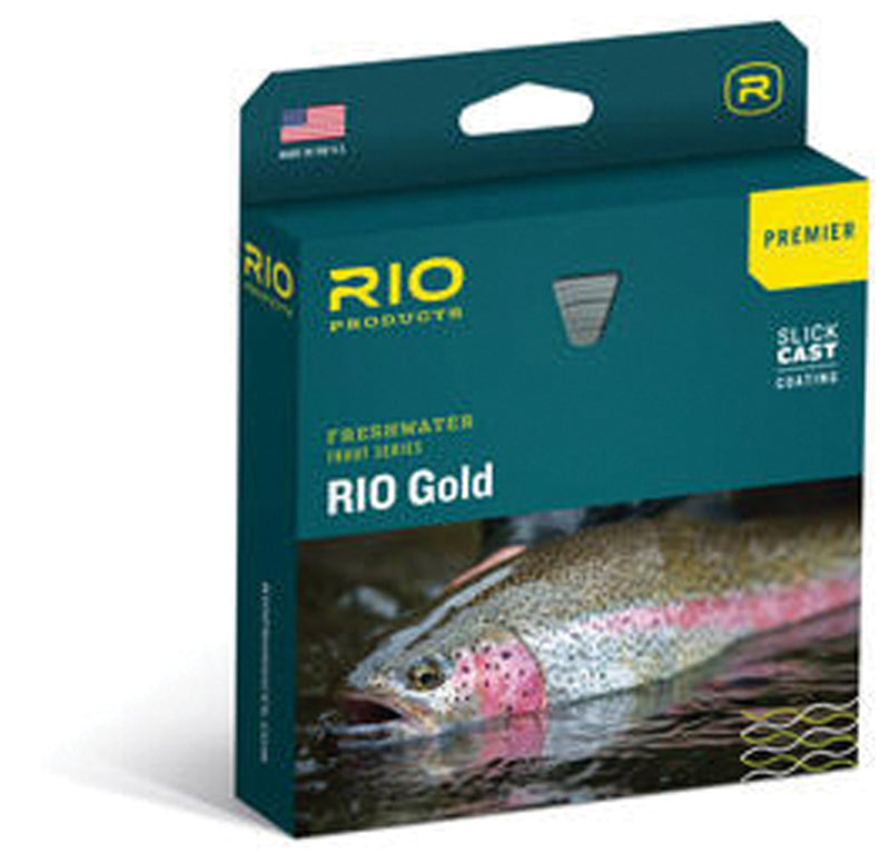 Load image into Gallery viewer, Rio Products Premier Rio Gold WF4F Fly Line - Moss/Gold