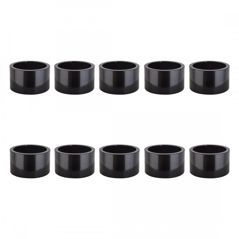 Load image into Gallery viewer, Pack of 2 Origin8 Alloy Headset Spacers 1-1/8` x 20mm Spacer Black