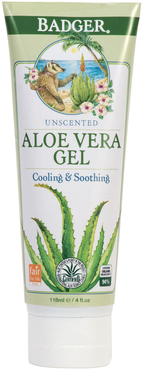 Load image into Gallery viewer, Badger Badger Aloe Vera Gel - Soothing 4 Oz. Gel for Skin Care
