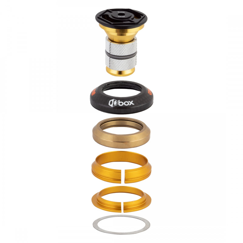 Load image into Gallery viewer, Box Components Box 1 Carbon Integrated Headset Blk/Gold IS42/28.6 IS42/30 1-1/8