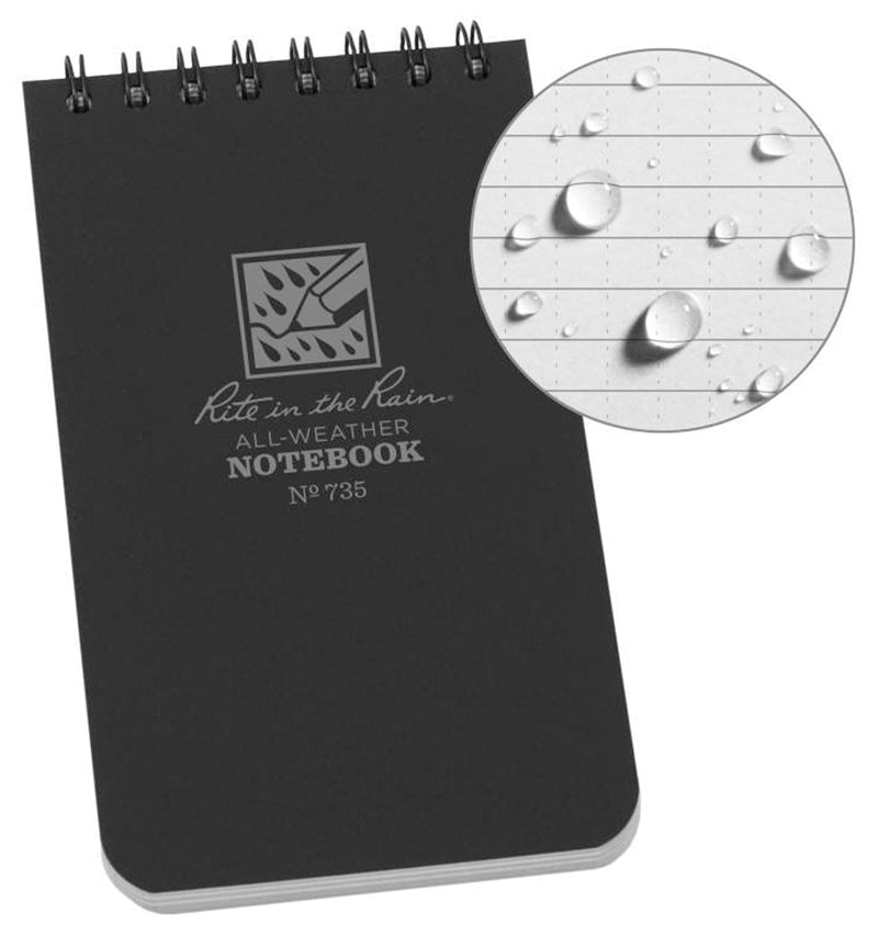 Load image into Gallery viewer, Rite In The Rain All-Weather Notebook - Black, 3" x 5"