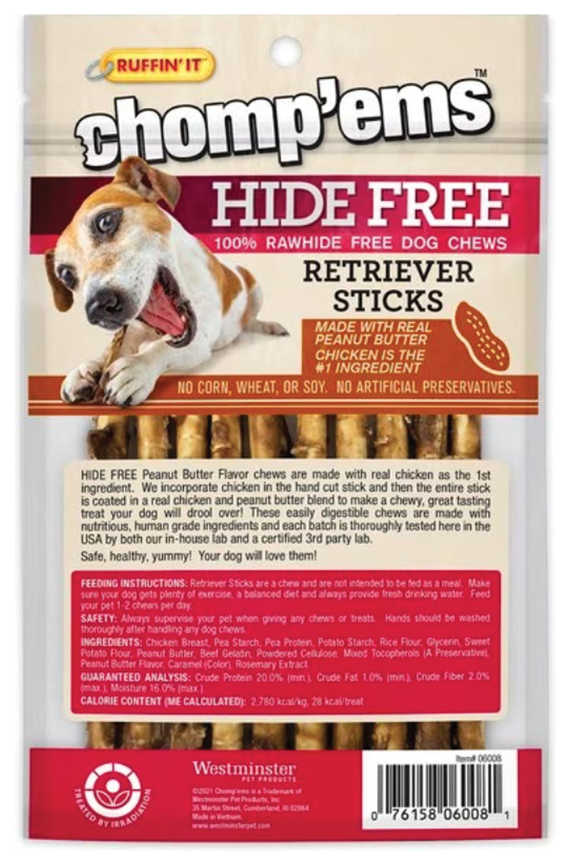 Load image into Gallery viewer, Ruffin' It Chomp'ems Peanut Butter Sticks 10-Pack - Delicious Dog Treats for Pups!