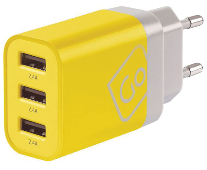 Load image into Gallery viewer, Go Travel Worldwide USB 3-Port USB-A Charger - Stay Connected Anywhere!