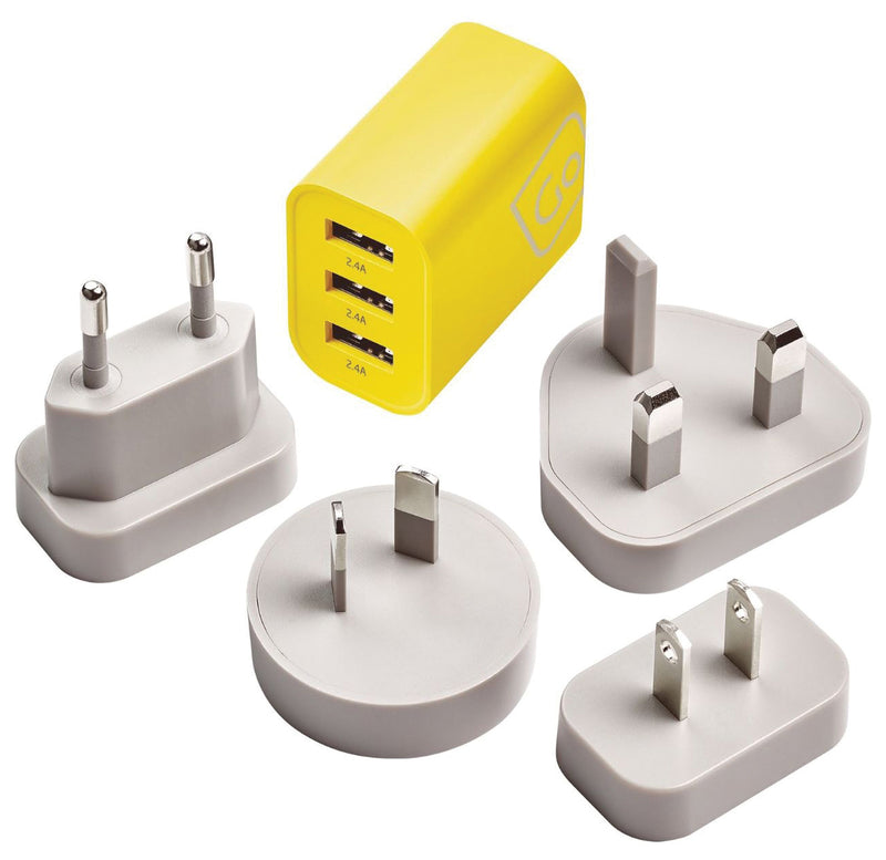 Load image into Gallery viewer, Go Travel Worldwide USB 3-Port USB-A Charger - Stay Connected Anywhere!
