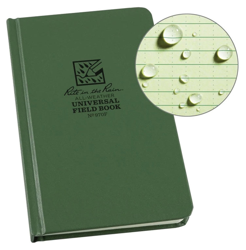 Load image into Gallery viewer, Rite In The Rain Hard Book Green 4.75 X 7.5 - Durable All-Weather Notebook for Outdoor Adventures