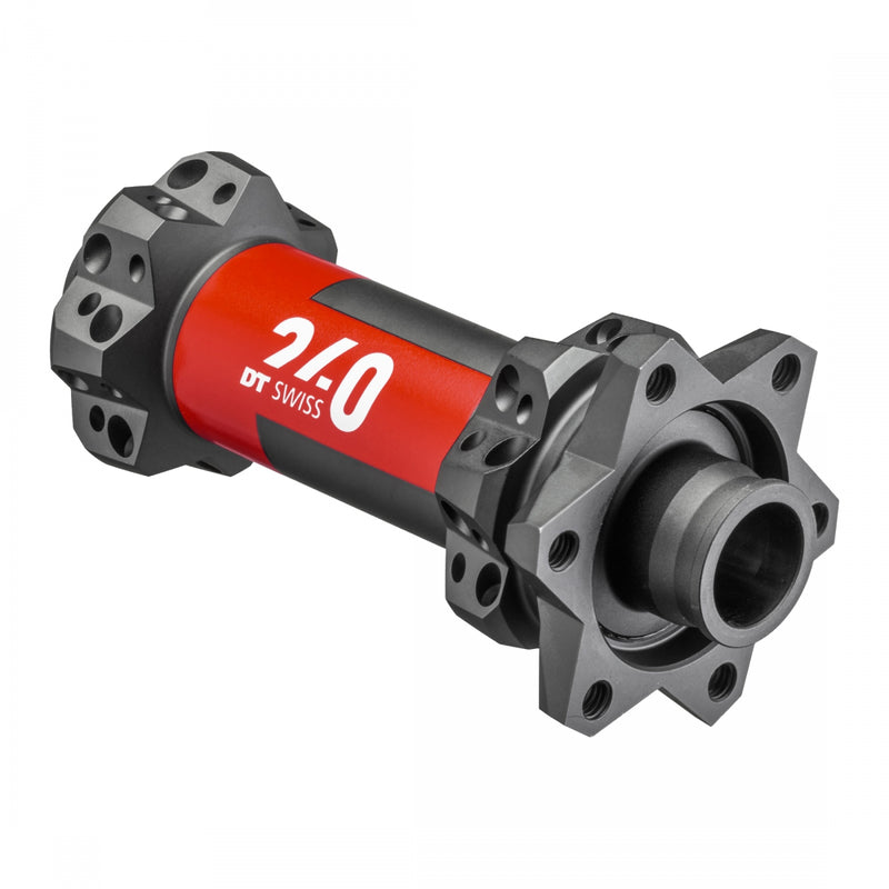 Load image into Gallery viewer, DT Swiss 240 Front Hub - 15 x 110mm, 6-Bolt, Black/Red, 28H