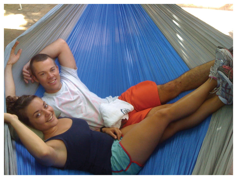 Load image into Gallery viewer, Hammock Bliss Hammock Bliss Single Hammock Bliss Triple Blue/silv Hammocks