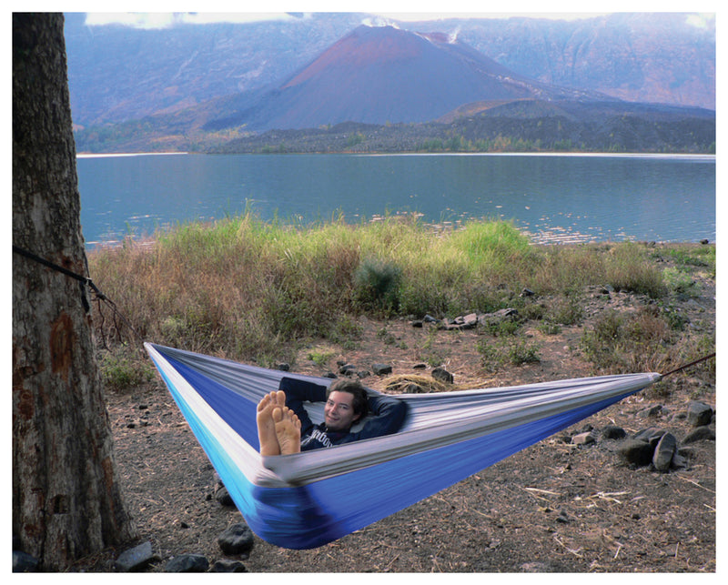 Load image into Gallery viewer, Hammock Bliss Hammock Bliss Single Hammock Bliss Triple Blue/silv Hammocks