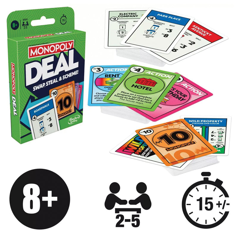 Load image into Gallery viewer, Hasbro Monopoly Deal Refresh: The Ultimate Card Game Edition