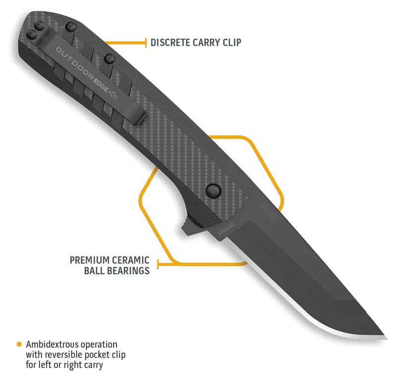 Load image into Gallery viewer, Outdoor Edge RazorVX4 Carbon G-10 - Box: Premium Quality Outdoor Knife for Ultimate Performance