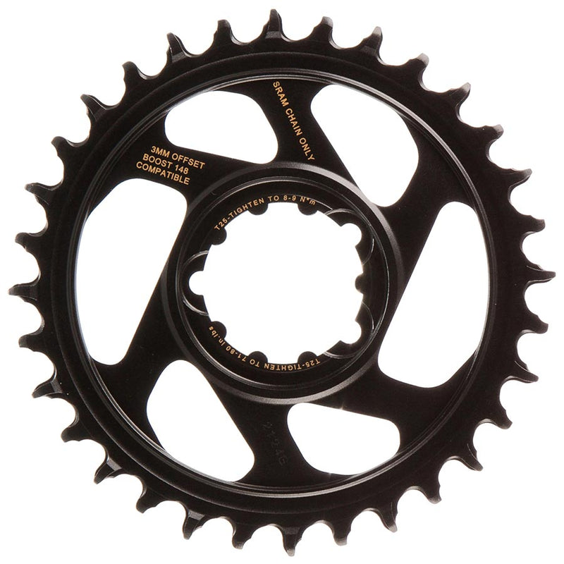 Load image into Gallery viewer, SRAM X-Sync 2 Eagle Chainring 32t Direct Mount 10/11/12-Spd Aluminum Blk w/ Gold