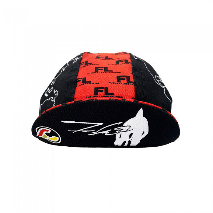 Load image into Gallery viewer, Cinelli Cycling Cap, Futura Domestiq, Black/Red NLS