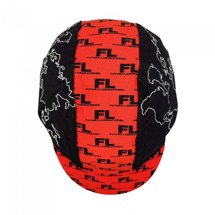 Load image into Gallery viewer, Cinelli Cycling Cap, Futura Domestiq, Black/Red NLS
