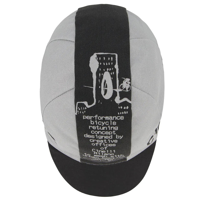 Load image into Gallery viewer, Cinelli Cycling Cap, Bootleg, Silver/Black