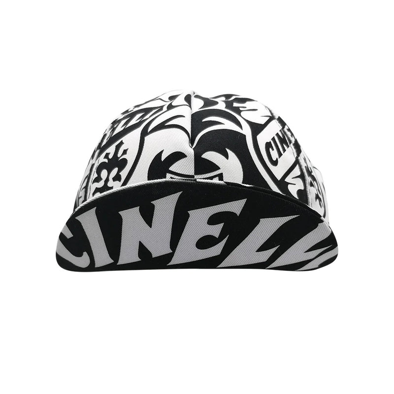 Load image into Gallery viewer, Cinelli Cycling Cap, Pastori Art, Crest Blk/Wht