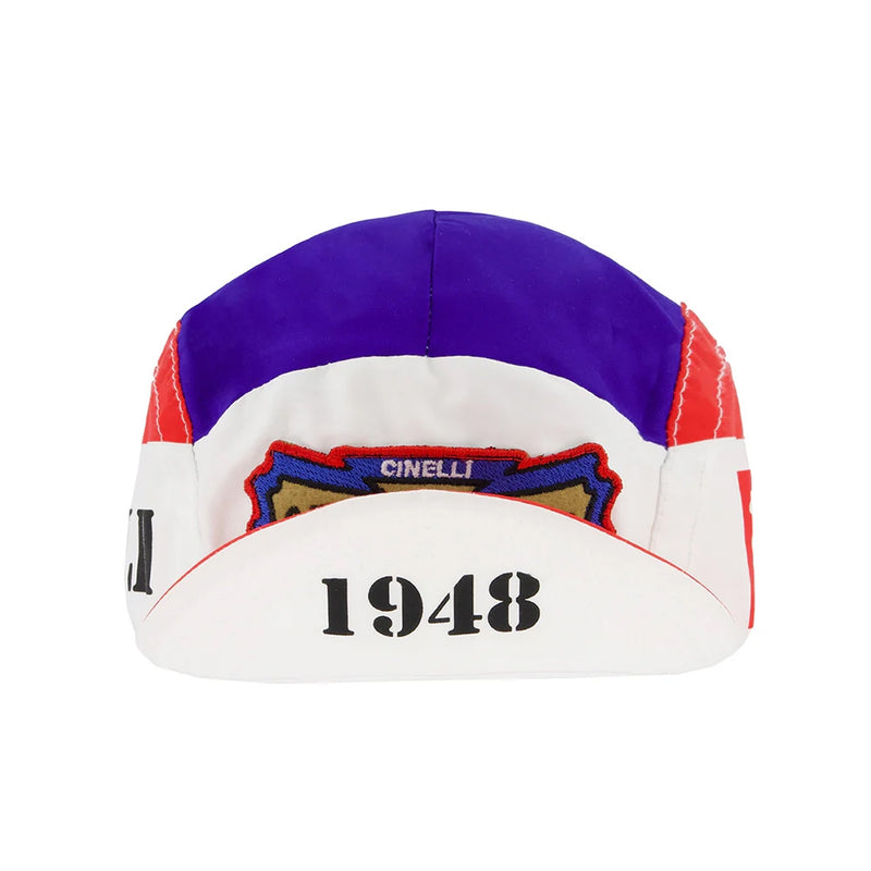 Load image into Gallery viewer, Cinelli Cycling Cap, Explorer Owners Club, Red/Blue NLS