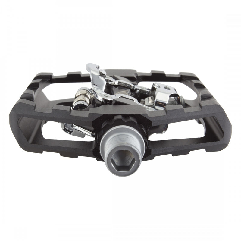 Load image into Gallery viewer, Origin8 Fiend! All-Mountan Double Clipless SPD 9/16" Chromoly Axle Black/Silver