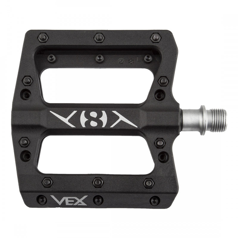 Load image into Gallery viewer, Origin8 Vex Platform Pedals 9/16" Concave Composite Body Replaceable Pins Black