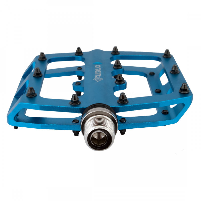 Load image into Gallery viewer, Origin8 Rascal Platform Pedals 9/16" Concave Aluminum Body Removable Pins Blue