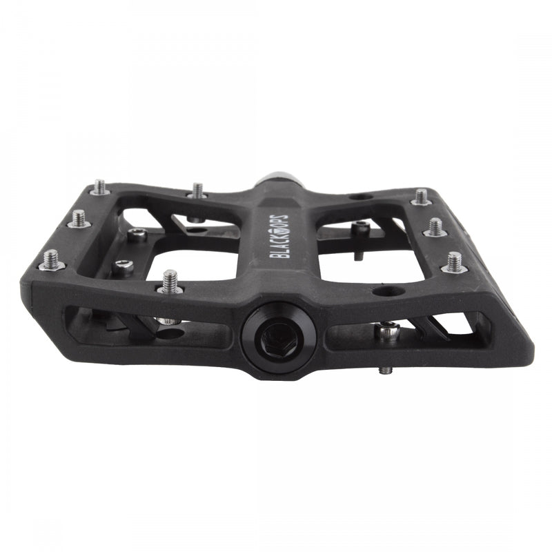 Load image into Gallery viewer, Black Ops Nylo-Pro II Pedals 9/16" Chromoly Axle Nylon Body Removable Pins Black