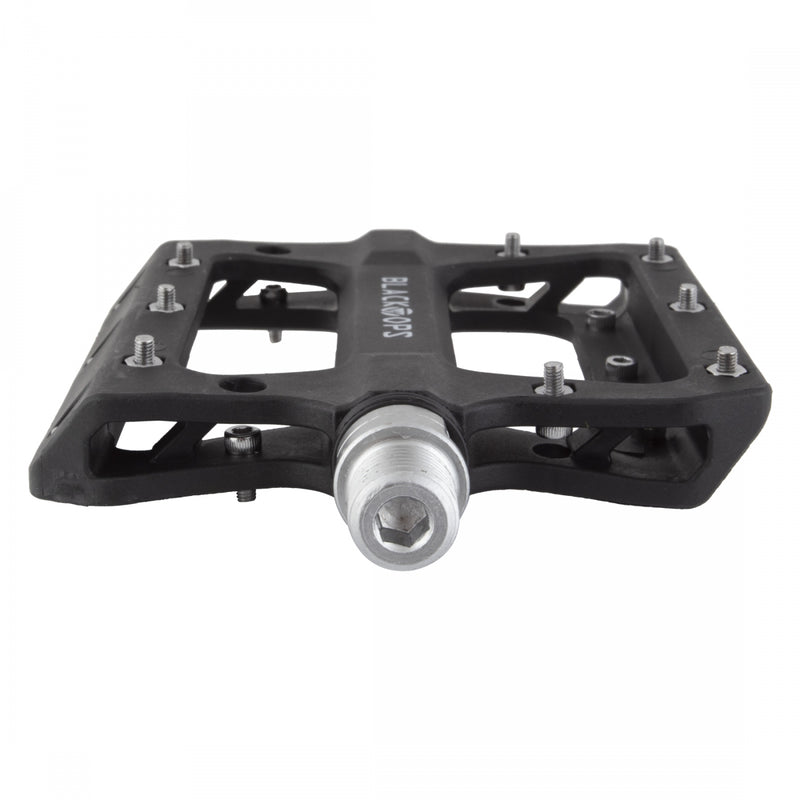 Load image into Gallery viewer, Black Ops Nylo-Pro II Pedals 9/16" Chromoly Axle Nylon Body Removable Pins Black