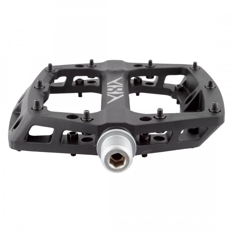 Load image into Gallery viewer, Origin8 Retox Platform Pedals 9/16" Concave Composite Body Removable Pins Black