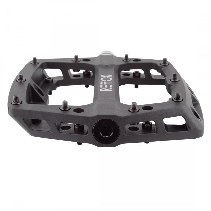 Load image into Gallery viewer, Origin8 Retox Platform Pedals 9/16" Concave Composite Body Removable Pins Black