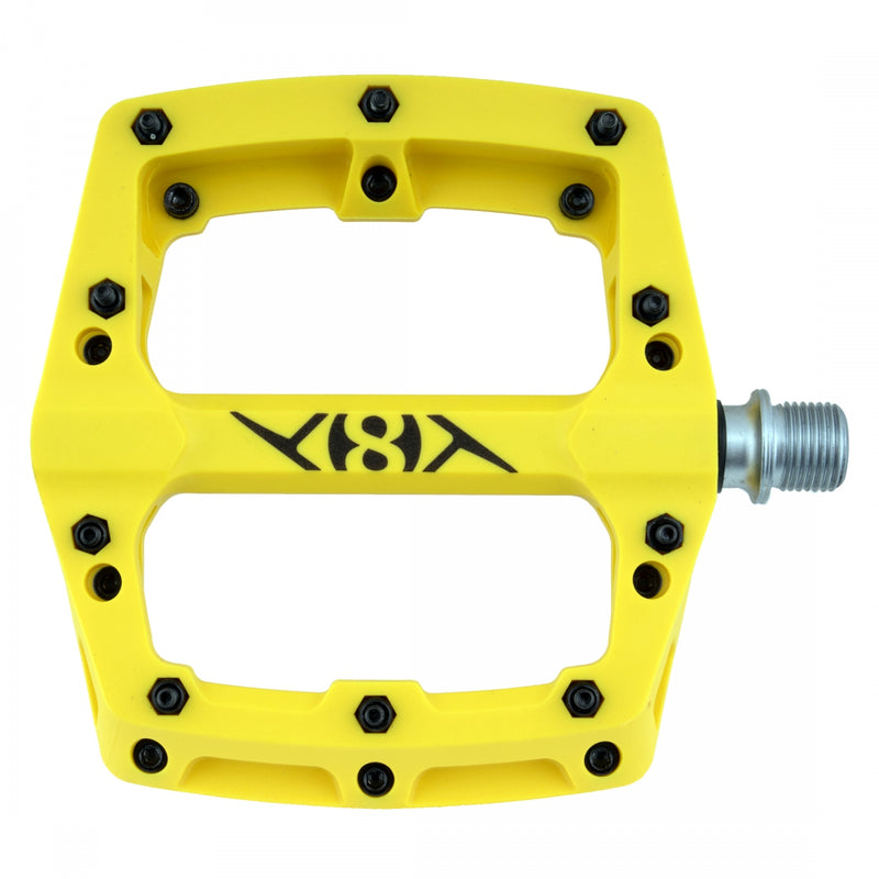 Load image into Gallery viewer, Origin8 Retox Platform Pedals 9/16" Concave Composite Body Removable Pins Yellow