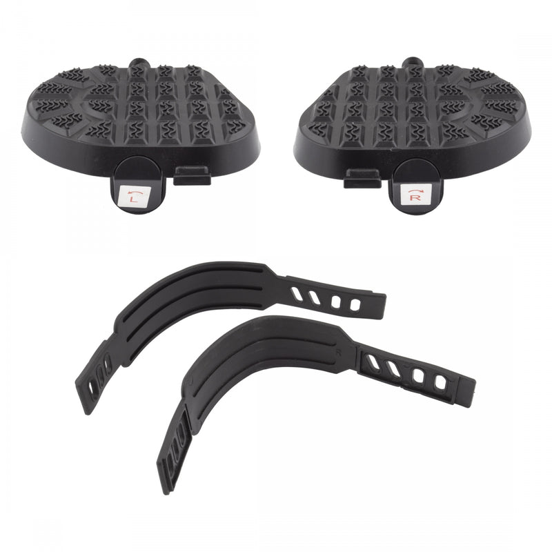 Load image into Gallery viewer, Sunlite Flat Form I Exerciser Platform Treaded Pedals 1/2" With Toe Straps Black