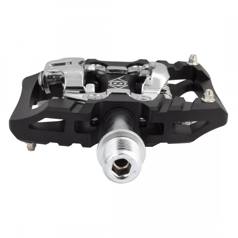 Load image into Gallery viewer, Origin8 Everland Adventure Double Clipless SPD 9/16" Chromoly Axle Black/Silver