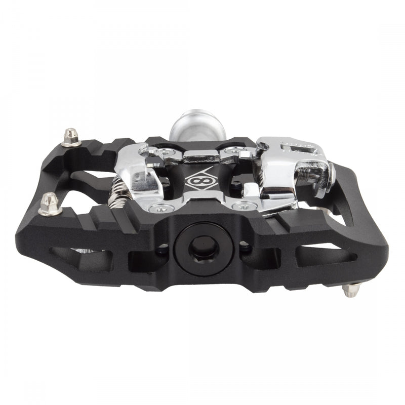 Load image into Gallery viewer, Origin8 Everland Adventure Double Clipless SPD 9/16" Chromoly Axle Black/Silver