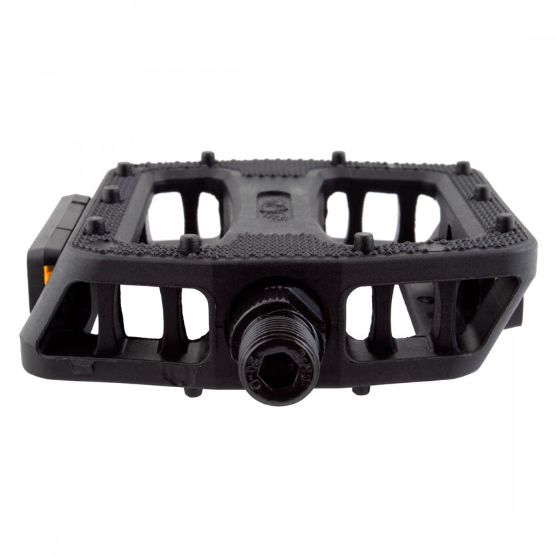 Load image into Gallery viewer, SE Bikes 12 O-Clock Platform Pedals 9/16" Chomoly Axle Nylon Molded Pins Black