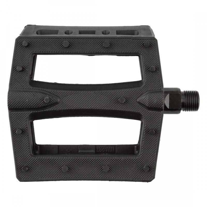 Load image into Gallery viewer, Black Ops Traction Platform Pedals 1/2" Chromoly Spindle Nylon Molded Pins Black