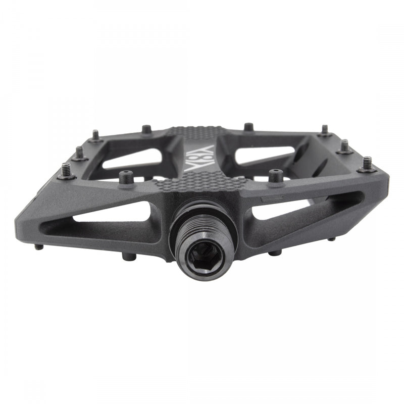 Load image into Gallery viewer, Origin8 Strapd Platform Pedal 9/16" Chromoly Axle Concave Composite Body Black