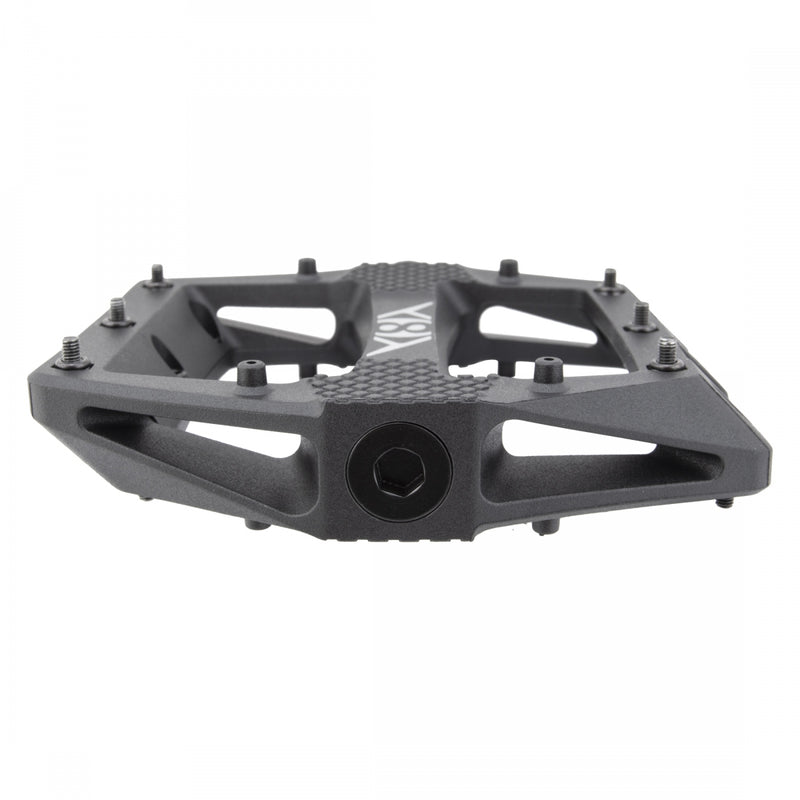 Load image into Gallery viewer, Origin8 Strapd Platform Pedal 9/16" Chromoly Axle Concave Composite Body Black