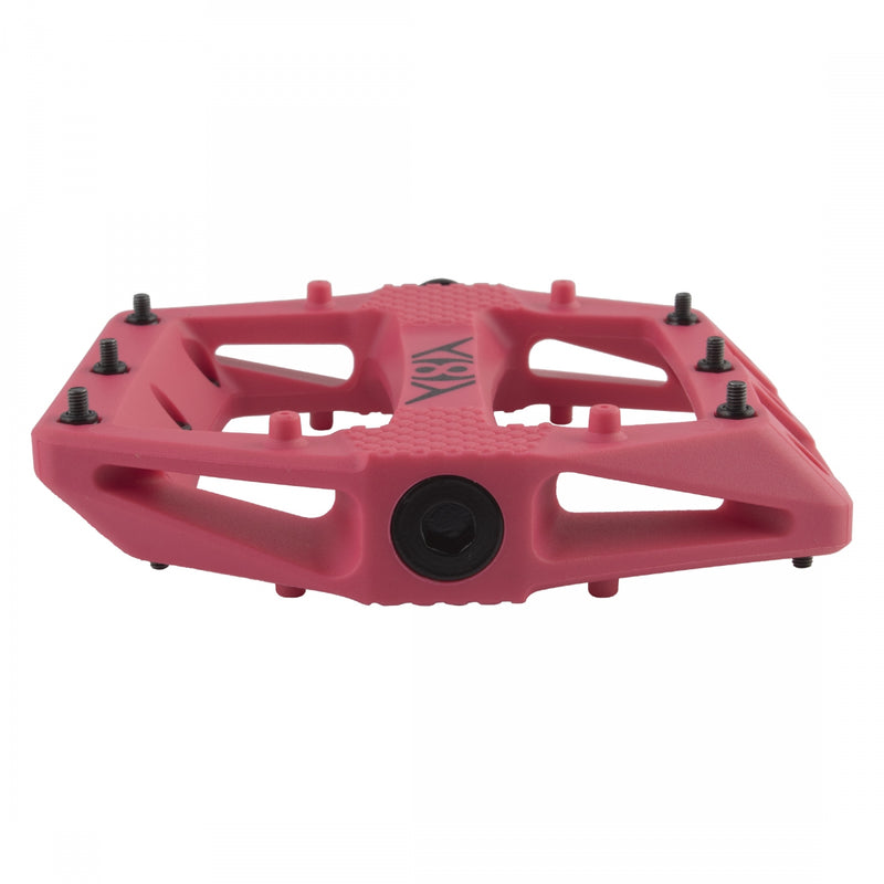 Load image into Gallery viewer, Origin8 Strapd Platform Pedal 9/16" Chromoly Axle Concave Composite Body Pink