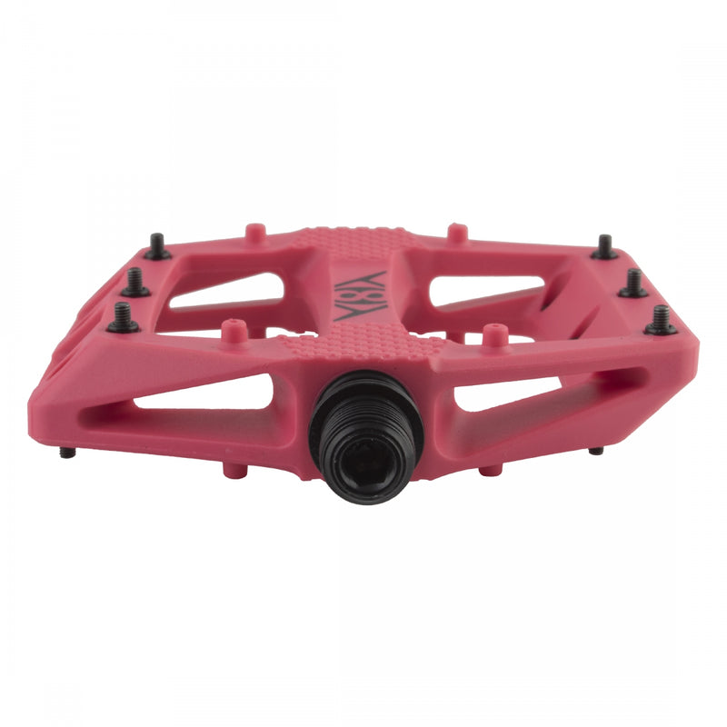 Load image into Gallery viewer, Origin8 Strapd Platform Pedal 9/16" Chromoly Axle Concave Composite Body Pink