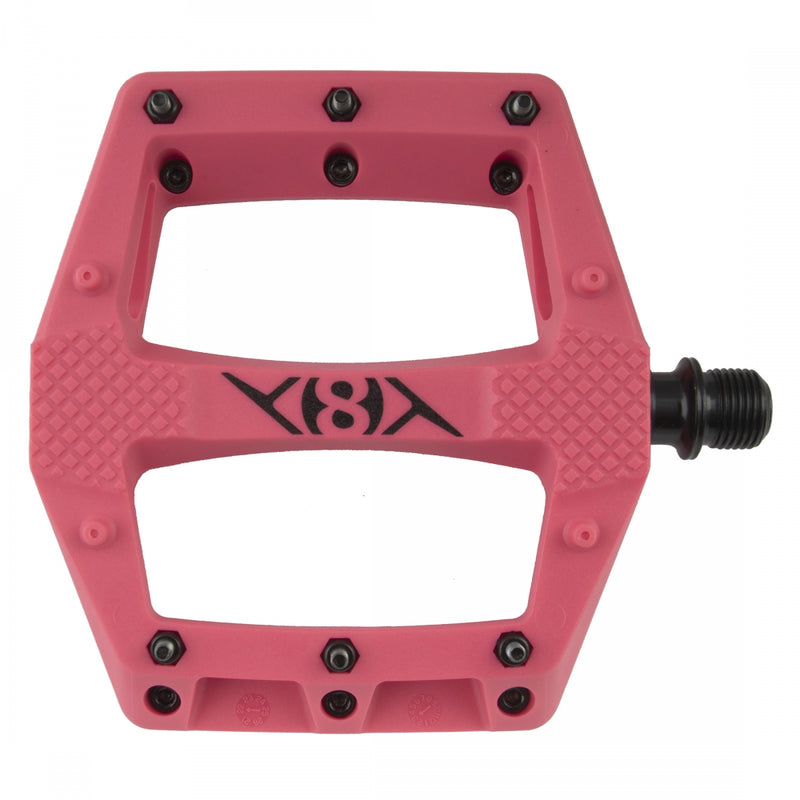 Load image into Gallery viewer, Origin8 Strapd Platform Pedal 9/16" Chromoly Axle Concave Composite Body Pink