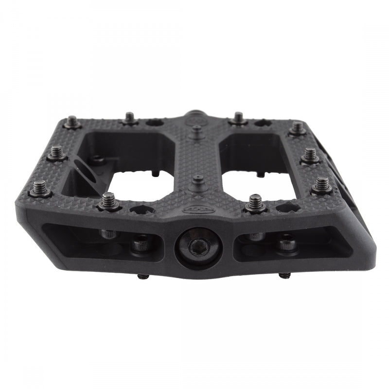Load image into Gallery viewer, Alienation Foot Fetish Pedal 9/16" Concave Composite Platform Removable Pins Blk