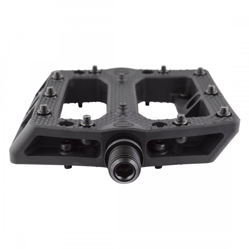 Load image into Gallery viewer, Alienation Foot Fetish Pedal 9/16" Concave Composite Platform Removable Pins Blk