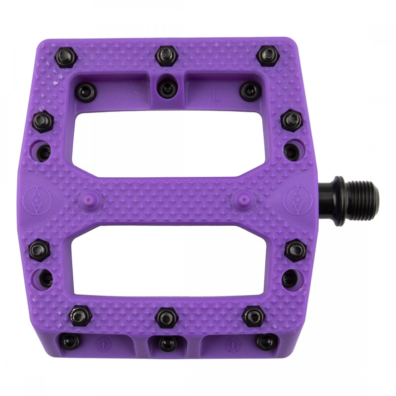 Load image into Gallery viewer, Alienation Foot Fetish Pedal 9/16" Concave Composite Body Removable Pins Purple