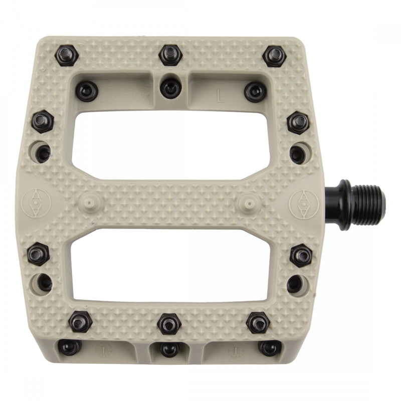 Load image into Gallery viewer, Alienation Foot Fetish Pedal 9/16" Concave Composite Platform Removable Pins Tan